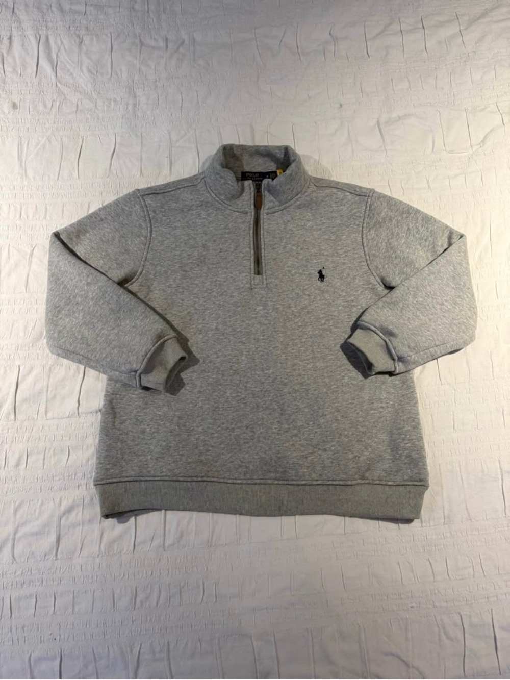 Polo Ralph Lauren Quarter-Zip Pullover Sweatshirt Grey - Size M